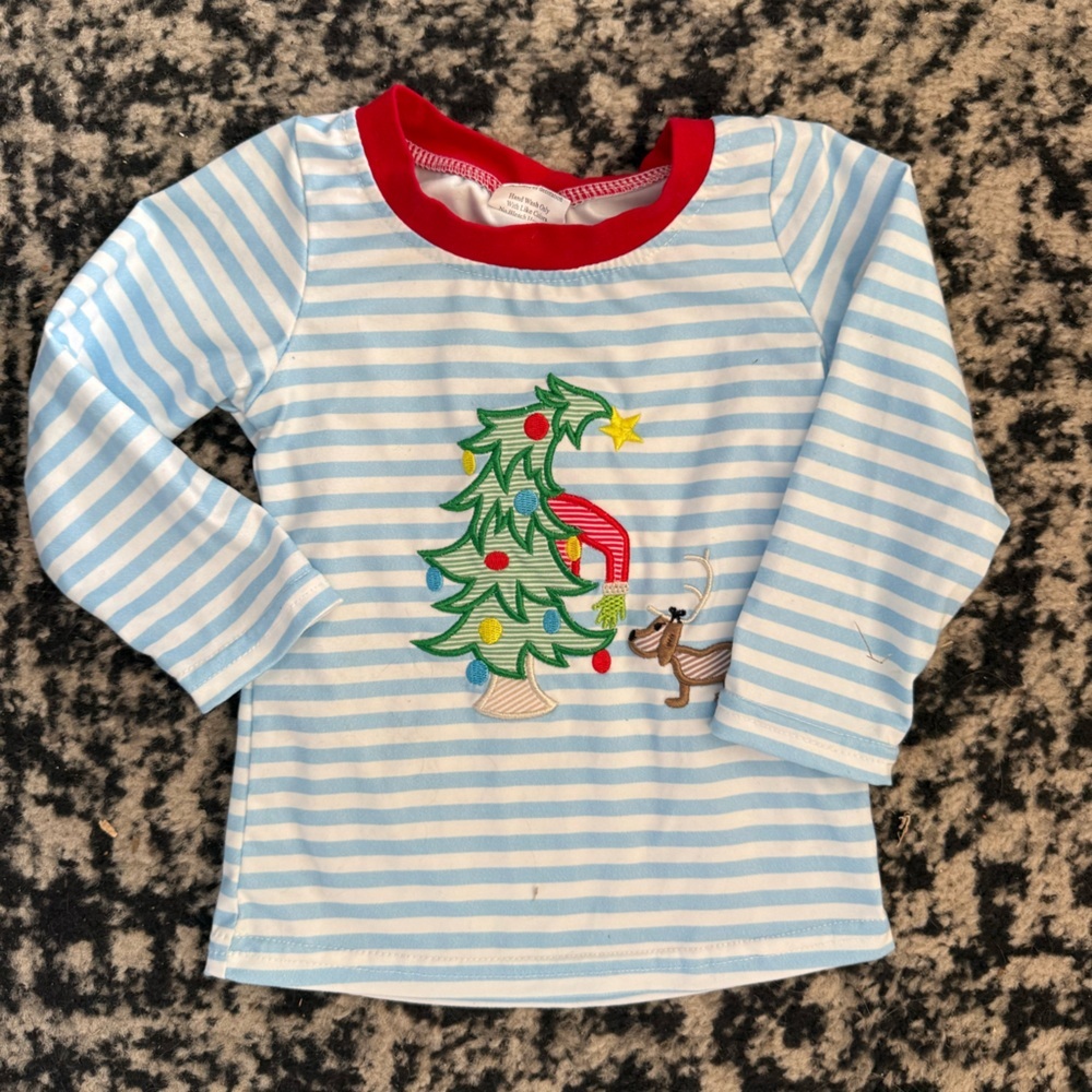FREE WHEN BUNDLED Long Sleeve Kids Tee with Christmas Tree Design